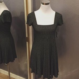 UO Kimchi Blue black and white polka dot dress, S